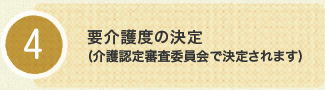 要介護度の決定 (介護認定審査委員会で決定されます)